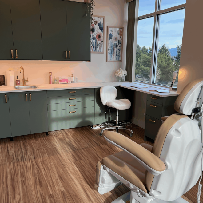 Injectable treatment tray with Botox and dermal filler supplies at Alpenglow Aesthetique